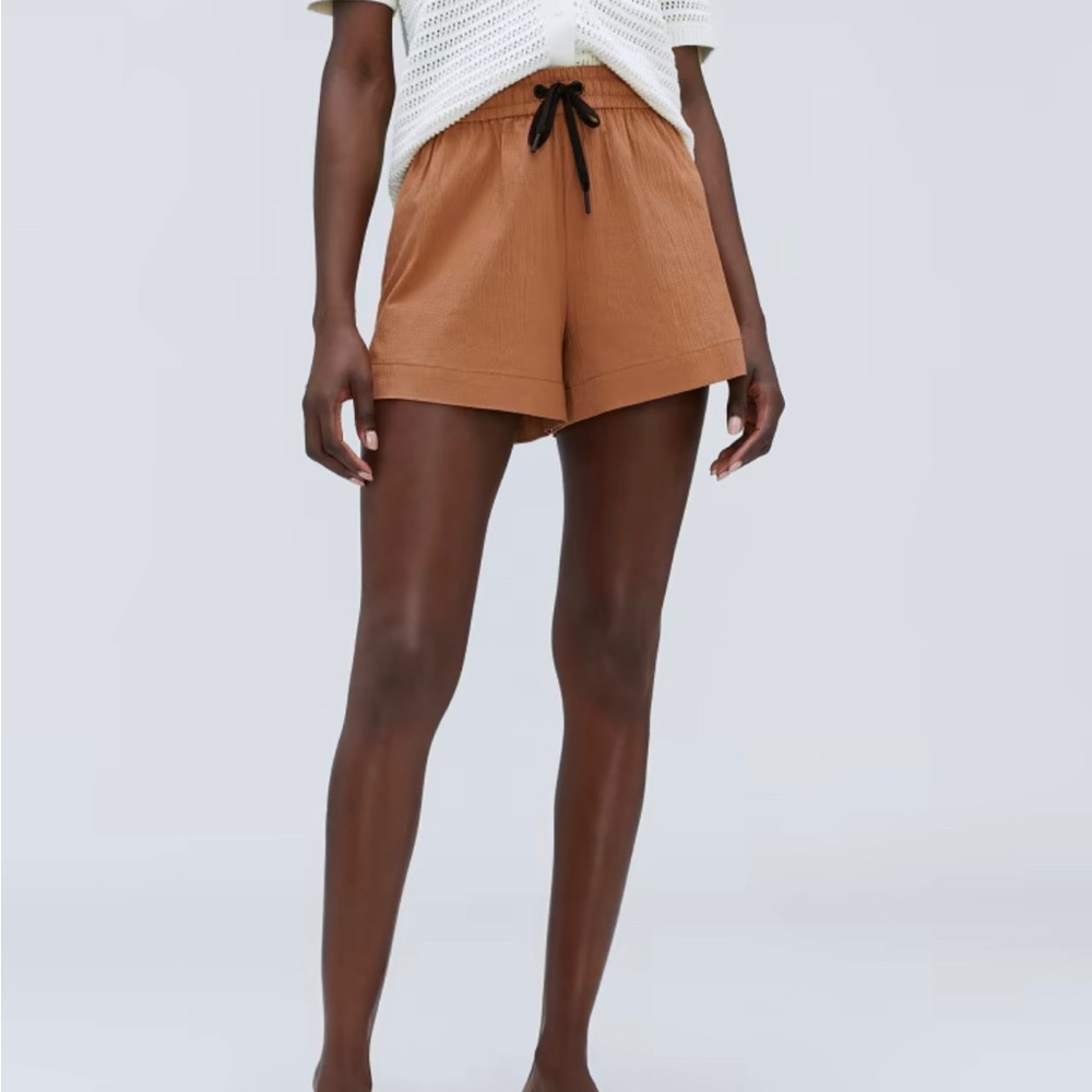 Everlane organic cotton seersucker boxer shirt